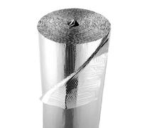 VEVOR Double Reflective Insulation Roll, Double-Sided Aluminum Foil Radiant Barrier,6mm 30.48 m x 1.22 m,Dual-Layer Air Bubble Heat Reflective Shield,Thermal Insulation Roll for Garage Window RV Roofs