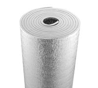 VEVOR Double Reflective Insulation Roll, Foam Core Radiant Barrier, 15.1mm 48 in x 25 ft, Double-Sided Aluminum Foil EPE Foam Heat Reflective Shield, Thermal Insulation Roll for Window RV Roof