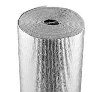 VEVOR Double Reflective Insulation Roll, Foam Core Radiant Barrier, 3.2 mm 48 in x 25 ft, Double-Sided Aluminum Foil EPE Foam Heat Reflective Shield, Thermal Insulation Roll for Window RV Roof