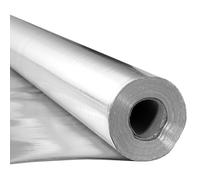 VEVOR Double Reflective Insulation Roll, Non-Perforated Woven Fabric Radiant Barrier, 0.15mm 38.1m x 1.22m, Double-Sided Aluminum Foil Heat Reflective Shield, Thermal Insulation Roll for Window Roof
