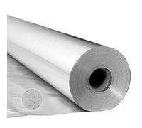 VEVOR Double Reflective Insulation Roll, Perforated Woven Fabric Radiant Barrier, 0.15mm 38.1 m x 1.22 m, Double-Sided Aluminum Foil Heat Reflective Shield, Thermal Insulation Roll for Window RV Roof