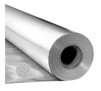 VEVOR Double Reflective Insulation Roll, Perforated Woven Fabric Radiant Barrier, 0.15mm 76.2m x 1.22m, Double-Sided Aluminum Foil Heat Reflective Shield, Thermal Insulation Roll for Window RV Roof