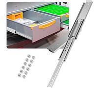 VEVOR Drawer Slides, 1 Pair 16 Inch Heavy Duty Drawer Slides, Ball Bearing Side Mount Drawer Hardware Slides, 500 LBS Load Capacity 3-Section, for Smooth Slide, Less Noise