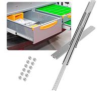 VEVOR Drawer Slides, 1 Pair 30 Inch Soft Close Drawer Slides, Ball Bearing Side Mount Drawer Hardware Slides, 500 LBS Load Capacity 3-Section for Smooth Slide, Less Noise