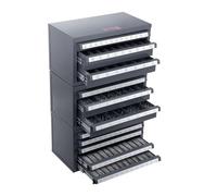 VEVOR Drill Bit Dispenser Cabinet, 3 Pieces Three-Drawer for 1/16" to 1/2" & Letter Sizes A to Z, Five-Drawer Drill Bit Organizer for Wire Gauge Sizes #1 to #60, Stackable for Drill Bit Storage