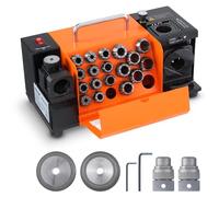 VEVOR Drill Bits Sharpener, 3-20mm Drill Bits Grinder Sharpener, Lip Relief Angle & 95°-135° Point Angle Adjustable Drill Bit Re-Sharpener, Portable Sharpening Machine with 18 Collets, CBN & SDC Wheel