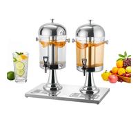 VEVOR Drink Dispenser 8L x 2 Beverage Dispenser for Party with Spigot Tray