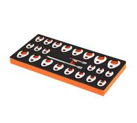 Vevor Drive Crowfoot Wrench Set With 2 Extension Bars, 24-Piece Crows Foot Wrench Set, With Eva Tool Organizer