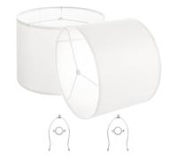 VEVOR Drum Lamp Shade 2 Set, 16 in Top x 16 in Bottom x 12 in High, Large Lampshade with Harp, Replacement Lamp Shade for Table Lamps Floor Lamps Pendant Lights, Easy Assembly Required (Off-White)