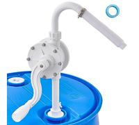 VEVOR Drum Pump, 6.5 GPM Flow, Rotary Barrel Pump Hand Crank, Fits 5 to 55 Gallon Drums with 3-Section Suction Tube Assembly and Hose, Designed for Fast Transfer of Water, Alcohol, Corrosive Liquids