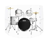 VEVOR Drum Shield, 24x60 inch Portable Acrylic Drum Sound Barrier with Zinc Alloy Hinges for Concert Halls, Music Festivals, Training Performances