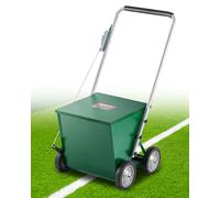 VEVOR Dry Line Marker, 4-Wheel, 2 or 4 in Lines, Field Dry Line Chalker, Adjustable Line Marker, with Rubber Adjustment Handle, 65 lbs Large Powder Capacity, for Baseball and Softball Infield, Green