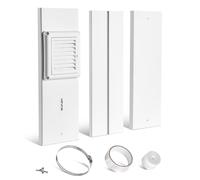 VEVOR Dryer Vent Window Kit, Fits 101.6 mm Exhaust Hoses, Adjustable Length for Adapts Sliding Windows of Different Heights, Sturdy PVC and PP Materials, Dual Protections & Multi-Layer Sealing Design