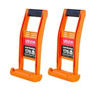 VEVOR Drywall Carrier, 2 Pack Plywood Carriers Handles, ABS Plastic Panel Carrier Tool with 176 lbs Load Bearing, Lift and Carry Panel Mover for Plywood, Drywall, Particleboard, Tempered Glass