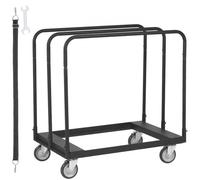 VEVOR Drywall Cart, 1500 LBS Panel Dolly Cart with 36.02" x 24.02" Deck and 5" Swivel Wheels, Heavy-Duty Drywall Sheet Cart, Handling Wall Panel, Sheetrock, Lumber, for Garage, Home, Warehouse