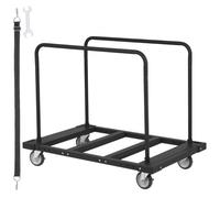 VEVOR Drywall Cart, 816.5 kg Panel Dolly Cart with 115 cm x 74 cm Deck and 12.7 cm Swivel Wheels, Heavy-Duty Drywall Sheet Cart, Handling Wall Panel,