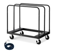VEVOR Drywall Cart Dolly 816 kg Steel Panel Truck Cart with 3 Side Handrails