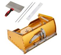 VEVOR Drywall Flat Box, 10-Inch Wide Quick Clean, Aluminum Finishing Mud Box for Plasterboard, Wallboard, Sheetrock, Bonus Mudguard, Extra 2 Stainless