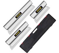 VEVOR Drywall Skimming Blade Set,10"+16" +24" Blades,European Stainless Steel Construction Knife, Aluminum Blade Profile Smoothing Knockdown Spatula for Gyprock/Drywall/Wall-Board