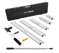 VEVOR Drywall Skimming Blade Set, 10/16/24/32/40 in (25.4/40.6/61/81.3/101.6 cm) Skimming Blades + 34-81.6 in/86.4 - 207 cm Extension Handle Pole, Sta