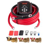 VEVOR Dual Battery Isolator Kit, 12V 300 Amp, Manual and Automatic VSR Voltage Sensitive Relay with Voltmeter, LCD Screen, Smart Battery Isolator, Compatible with Lead-Acid Batteries, for UTV, ATV