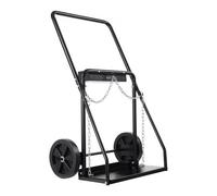 VEVOR Dual Welding Cylinder Cart, Oxygen Acetylene Tank Cart with 440LBS Static Weight Capacity, 10-Inch Solid Wheels and Tank Storage Safety Chains, Suitable for Double 12.5-Inch Dia. Gas Cylinders