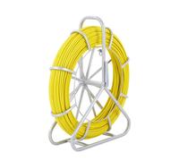 Vevor Durable Fiberglass Fish Tape 129.5M X 6.4mm With Steel Reel And 3 Pulling Heads