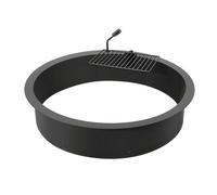 Vevor Durable Fire Pit Ring Q235 Carbon Steel 1.5mm Thick 8-Section Seamless Assembly Above/in-Ground Diy Bbq Campfire Ring