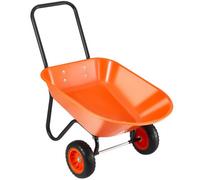 Vevor Durable Garden Wheelbarrow 5 Cu. Ft. Capacity With 2 Wheels And 10" Wide Track For Easy Loading