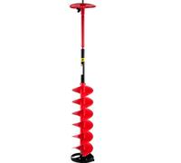 Vevor Durable Ice Drill Auger 8 Inch Diameter With 39 Inch Length And Extension Rod For Ice Fishing