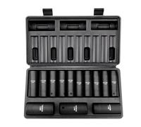 Vevor Durable Impact Socket Set 13 Piece Metric 10-24mm Cr-V Alloy Steel With Storage Case