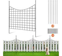 Vevor Durable No Dig Garden Fence 92.96 Cm High Metal Animal Barrier 5 Pack