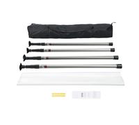VEVOR Dust Barrier Poles, 12 Ft Poles with 4 Telescoping Poles, Carry Bag, and 32.8x13.12 Ft Plastic Film, for Interior Decoration and Painting Projects