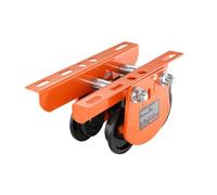 VEVOR Electric Hoist Manual Trolley, 2200 lbs/1 Ton Capacity for PA200 PA250 PA300 PA400 PA500, Push Beam Trolley with Dual Wheels, 2.68"-4.33" Adjustable Beam Flange Width for Straight Curved I Beam