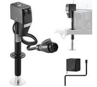 VEVOR Electric Trailer Jack 2268 kg, Electric Support Foot 230-686 mm Stroke, Motorhome Trailer Support with Crank, Protective Cover & LED for Caravans, Motorhomes & Campers, 12 V DC with Wiring