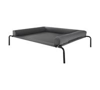 VEVOR Elevated Dog Bed for Large Dogs, Portable Raised Dog Cot with Washable Pillow, Indoor & Outdoor Pet Cooling Raised Hammock Bed with Steel Metal Frame and Breathable Teslin Mesh, XL, Gray