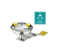 VEVOR Emergency Eye Wash Station, Stainless Steel Wall-Mounted Eyewash Unit, First Aid Eye Wash Sink 16.14 x 12.99 x 9.45 Inches, Ideal for Laboratories, Factories, Schools, Construction Sites