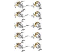 VEVOR Entry Locksets with Deadbolt 5 Pack Satin Nickel Entry Lever and Single Cylinder Deadbolt Keyed Alike Combo Pack Fit 1-3/8"""" to 1-3/4""""