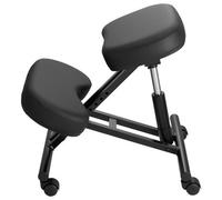 Vevor Ergonomic Kneeling Chair With Wheels, Mobile X-Shaped Posture Knee Chair With Adjustable Height, Black Color