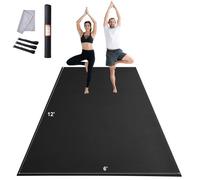 VEVOR Exercise Mat, Non Slip High Density Premium Yoga Mat, Exercise Yoga Mat for Men Women, Fitness & Exercise Mat with Bag & Carry Strap, for All Types of Home Yoga, Pilate & Floor Workout (12x6ft)