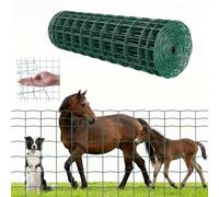 VEVOR Farm Fence, 1 x 20 m, 4 x 4 in Mesh 2.1mm Galvanized Steel Wire Fencing for Cattle, Hog & Sheep, Heavy Duty Vinyl Coated Livestock Fence for Animal Enclosures, Cage Wire, Garden Fences, Green