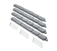 VEVOR Faux Stone Landscape Edging, 46.4 x 2.2 in Realistic Lawn Edging, Flexible Brick-Sized Garden Edging Border with Anchoring Spikes, Fade-Resistant Yard Edging for Driveways Walkway Grey