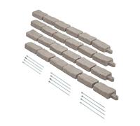 VEVOR Faux Stone Landscape Edging, 46.4 x 2.2 in Realistic Lawn Edging, Flexible Brick-Sized Garden Edging Border with Anchoring Spikes, Fade-Resistant Yard Edging for Driveways Walkway Beige