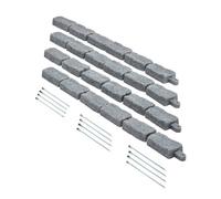 VEVOR Faux Stone Landscape Edging, 46.4 x 2.2 in Realistic Lawn Edging, Flexible Brick-Sized Garden Edging Border with Anchoring Spikes, Fade-Resistant Yard Edging for Driveways Walkway Grey
