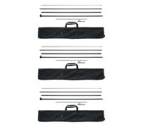 VEVOR Feather Flag Pole Kit, 3 Packs Swooper Flag Pole 16.3 ft, Sign Flag Poles for Business Advertising Flags Outdoor, with Ground Stakes and A Carrying Bag (Flag Not Included)