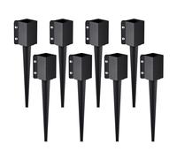 VEVOR Fence Post Anchor Ground Spike 8 Pack 24 x 4 x 4 In Metal Fence Stakes