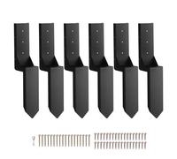 VEVOR Fence Post Anchor Repair Kit, 6 Pack Inner Diameter 3.5 x3.5 Inches Heavy Duty Steel Fence Post Support Stakes, Anchor Ground Spike for Repair