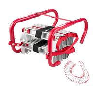 VEVOR Fire Escape Ladder, 5-6 Story 50FT Retractable Emergency Fire Ladder, Lightweight Aluminum Alloy Safety Escape Tool with Sturdy Polyester Strap, Anti-Slip & Wide Rungs, 1000LBS Max Loading
