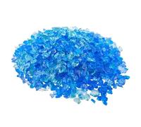 VEVOR Fire Glass, 10 LBS / 4.5 KG Fireplace Rocks, 3/4-Inch / 19.05 mm Reflective Firepit Glass Rock, High Luster Stone Landscaping for Fire Pit Table, Aqua Blue + Caribbean Blue + Aqua Green