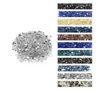 VEVOR Fire Glass, 10 LBS / 4.5 KG High-Temperature Resistant Fireplace Rocks, 1/2-Inch / 12.7 mm Reflective & Smokeless Firepit Glass Rock, High Luster Stone Landscaping for Fire Pit Table, Clear